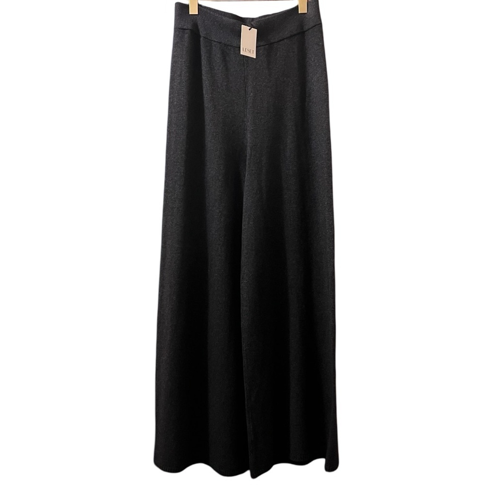 Leset Pants Zoe Cashmere Wool Wide Leg Lounge Trousers Sz XL - Picture 9 of 14